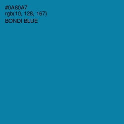 #0A80A7 - Bondi Blue Color Image