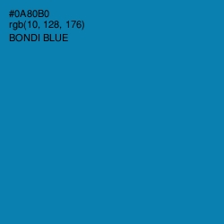 #0A80B0 - Bondi Blue Color Image