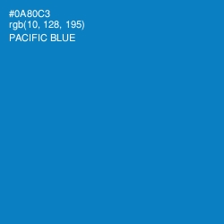 #0A80C3 - Pacific Blue Color Image