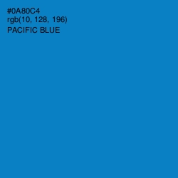 #0A80C4 - Pacific Blue Color Image