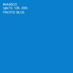 #0A80CD - Pacific Blue Color Image