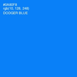 #0A80F8 - Dodger Blue Color Image