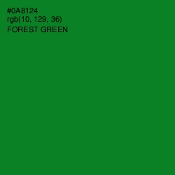 #0A8124 - Forest Green Color Image