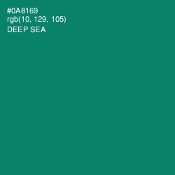 #0A8169 - Deep Sea Color Image