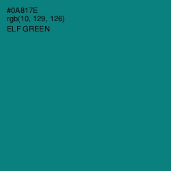 #0A817E - Elf Green Color Image