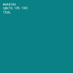 #0A8184 - Teal Color Image