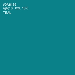 #0A8189 - Teal Color Image