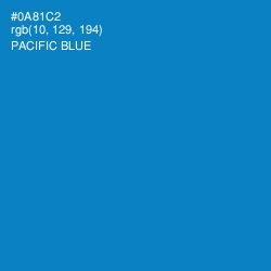 #0A81C2 - Pacific Blue Color Image