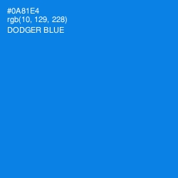 #0A81E4 - Dodger Blue Color Image