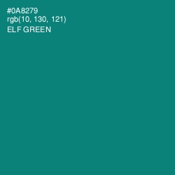 #0A8279 - Elf Green Color Image