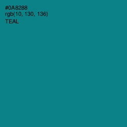 #0A8288 - Teal Color Image