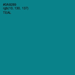 #0A8289 - Teal Color Image