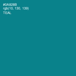 #0A828B - Teal Color Image