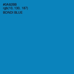 #0A82BB - Bondi Blue Color Image