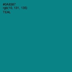 #0A8387 - Teal Color Image