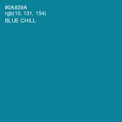 #0A839A - Blue Chill Color Image