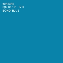 #0A83AB - Bondi Blue Color Image