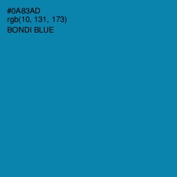 #0A83AD - Bondi Blue Color Image