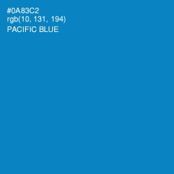 #0A83C2 - Pacific Blue Color Image