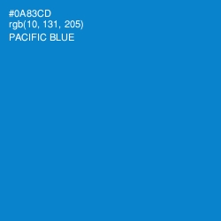 #0A83CD - Pacific Blue Color Image