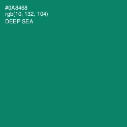 #0A8468 - Deep Sea Color Image