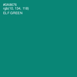 #0A8676 - Elf Green Color Image