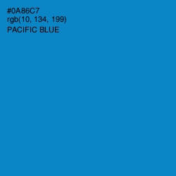 #0A86C7 - Pacific Blue Color Image