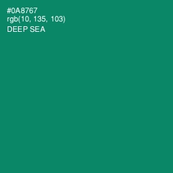 #0A8767 - Deep Sea Color Image