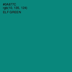 #0A877C - Elf Green Color Image