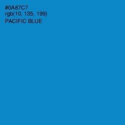 #0A87C7 - Pacific Blue Color Image