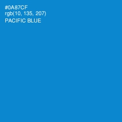 #0A87CF - Pacific Blue Color Image