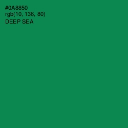 #0A8850 - Deep Sea Color Image