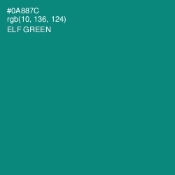 #0A887C - Elf Green Color Image