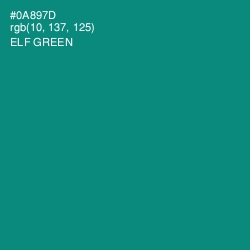 #0A897D - Elf Green Color Image