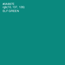 #0A897E - Elf Green Color Image