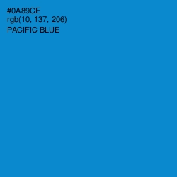 #0A89CE - Pacific Blue Color Image
