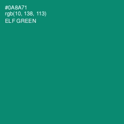 #0A8A71 - Elf Green Color Image