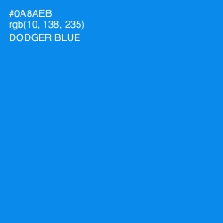 #0A8AEB - Dodger Blue Color Image