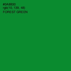 #0A8B30 - Forest Green Color Image