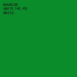 #0A8C2B - Forest Green Color Image