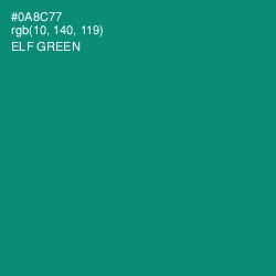 #0A8C77 - Elf Green Color Image