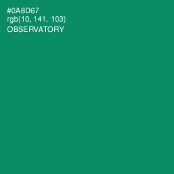 #0A8D67 - Observatory Color Image