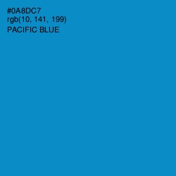 #0A8DC7 - Pacific Blue Color Image