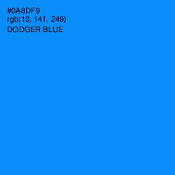 #0A8DF9 - Dodger Blue Color Image