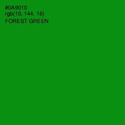 #0A9010 - Forest Green Color Image