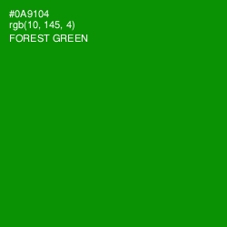 #0A9104 - Forest Green Color Image