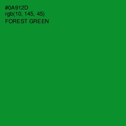 #0A912D - Forest Green Color Image