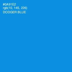 #0A91E2 - Dodger Blue Color Image