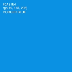 #0A91E4 - Dodger Blue Color Image