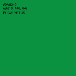 #0A9240 - Eucalyptus Color Image